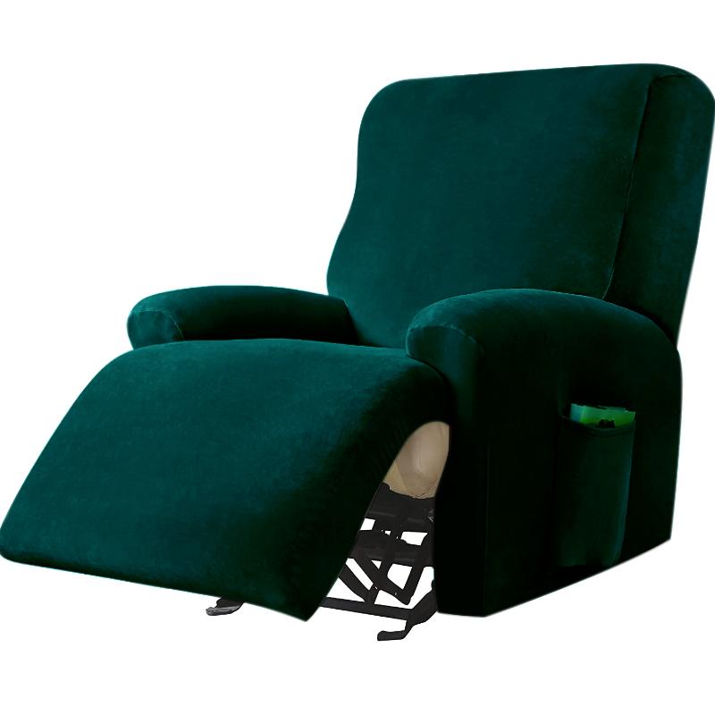 Single Seat Anti Slip Recliner Sofa Covers Velvet Stretch Reclining Couch Slipcovers Furniture Anti Cat Scratch Recliner Chair P