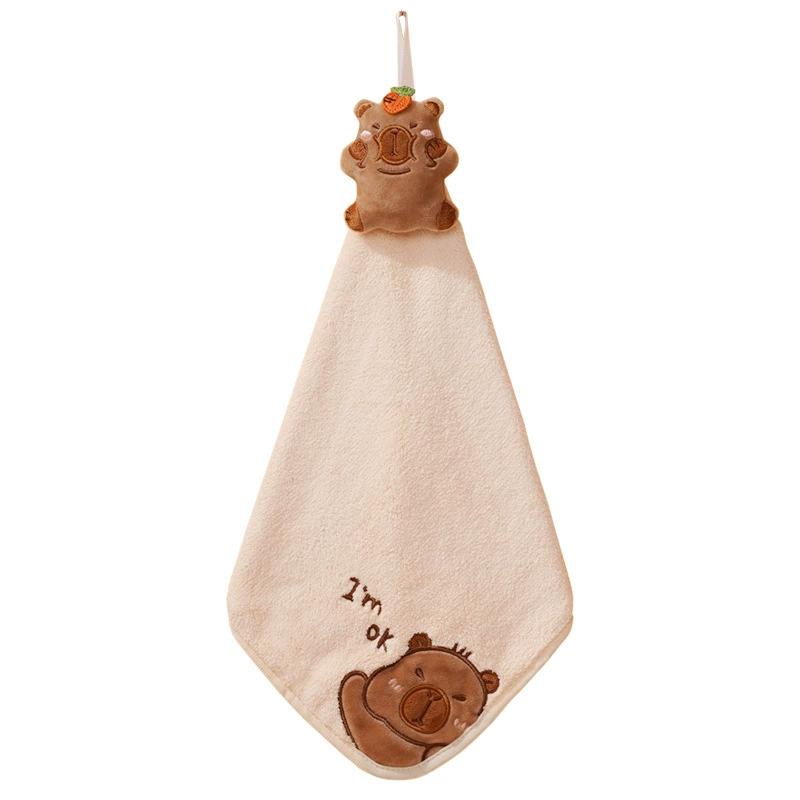 

Детские полотенца для рук с животными узорами, мягкий коралловый вельвет, высоко впитывающие, быстросохнущие, для кухни и ванной комнаты