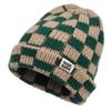 Clape Knit Cap for Men and Check Simple and Watch Cold Warm Hat for Outdoor Snowball Fishing Women, Polyester, Stretchy, Double-Layer Fabric, 2-Color