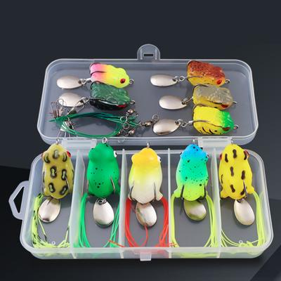 Set Realistic Appearance Sharp Hook Design Frog Artificial Soft Baits Freshwater Simulated Frog Lures