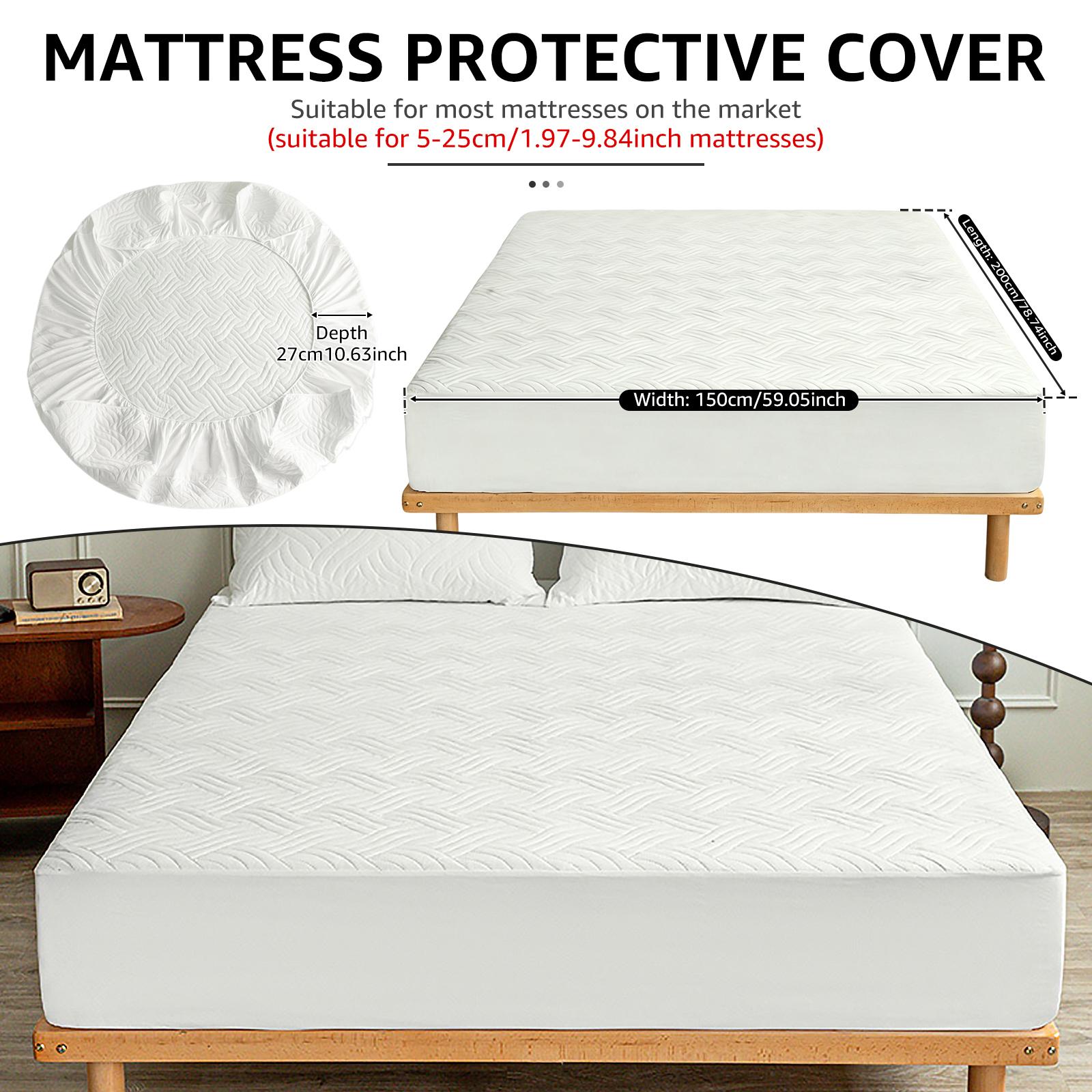 

Waterproof Mattress Cover 150x200 cm Soft Breathable TPU and Polyester Fiber Mattress Pad Cover Queen Full Mattress Protector