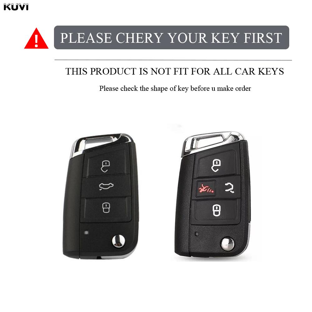 Soft TPU Car Key Case Cover For 3 4 Buttons VW Volkswagen Golf 7 MK7 Tiguan MK2 For SEAT Ateca Leon FR 2 Ibiza For Skoda Octavia