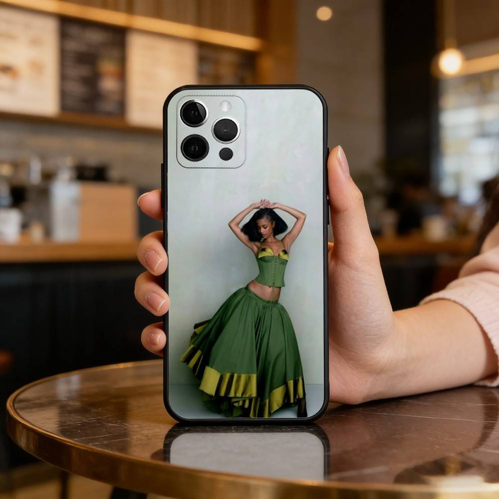 Singer T-Tyla-LA Phone Case For iPhone 17,16,15,14,13,12,11 Plus,Pro Max,Soft Silicone Black Cover