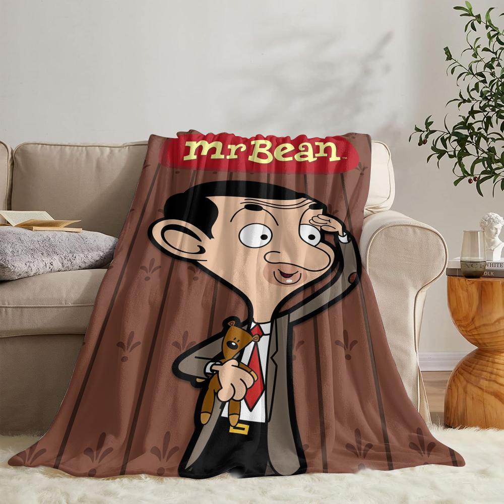 

GUOYU Blanket MMr BBeans Throw Soft Flannel Throw Summer Blanket Lightweight Cozy Nap Blanket For Sofa Bed Travel 75x100cm (30x40inch)