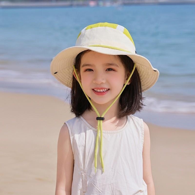 Kids Summer Sun Hat With Wide Brim For Outdoor Sun Protection And Breathability