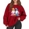 Women's Casual Fashion Long Sleeve Printed Round Neck Sweatshirt Top