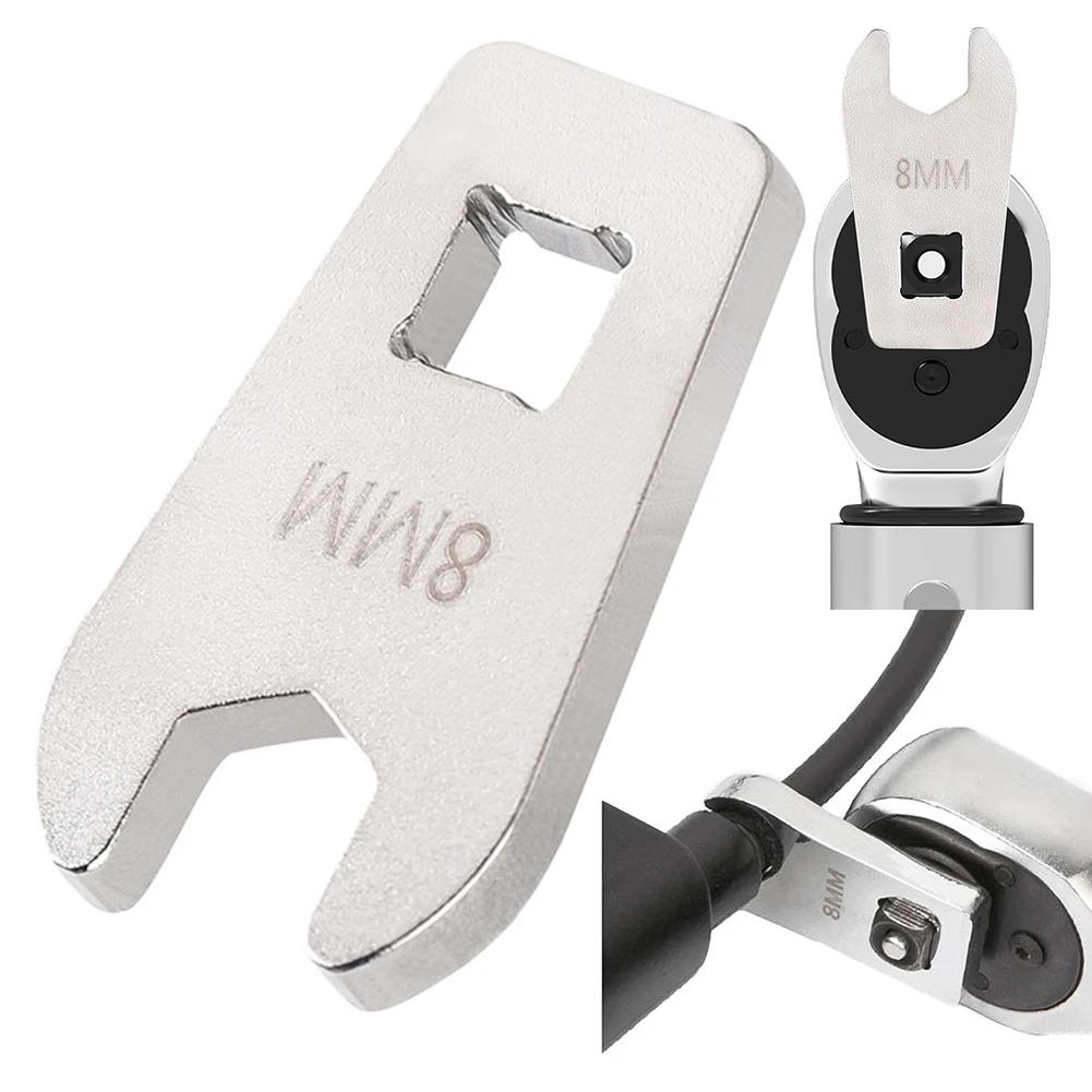 8mm Bike Disc Brake Cable Wrench Opening Head Bike Hydraulic Brakes Bolt Tool Steel for 1/4 Head Torque Wrench