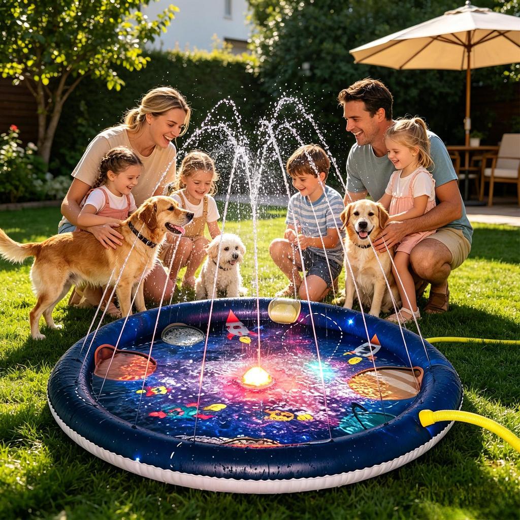 New Children Play Spray Mat Beach Inflatable Water Sprinkler Pad Outdoor Game Toy Lawn Swimming Pool Mat Kids Toys