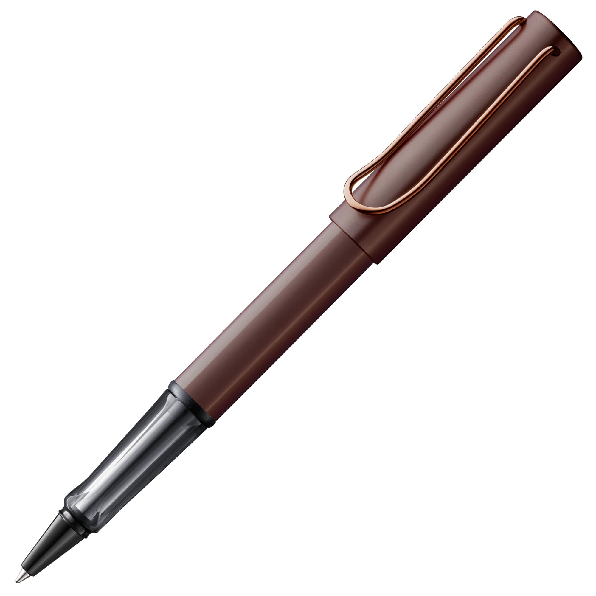

Роллерная ручка LAMY Lx Marron Элегантная алюминиевая бронза Нержавеющая сталь Среднее перо Включает черный стержень M и чехол - Корпус, Отделка, Клип, (M)