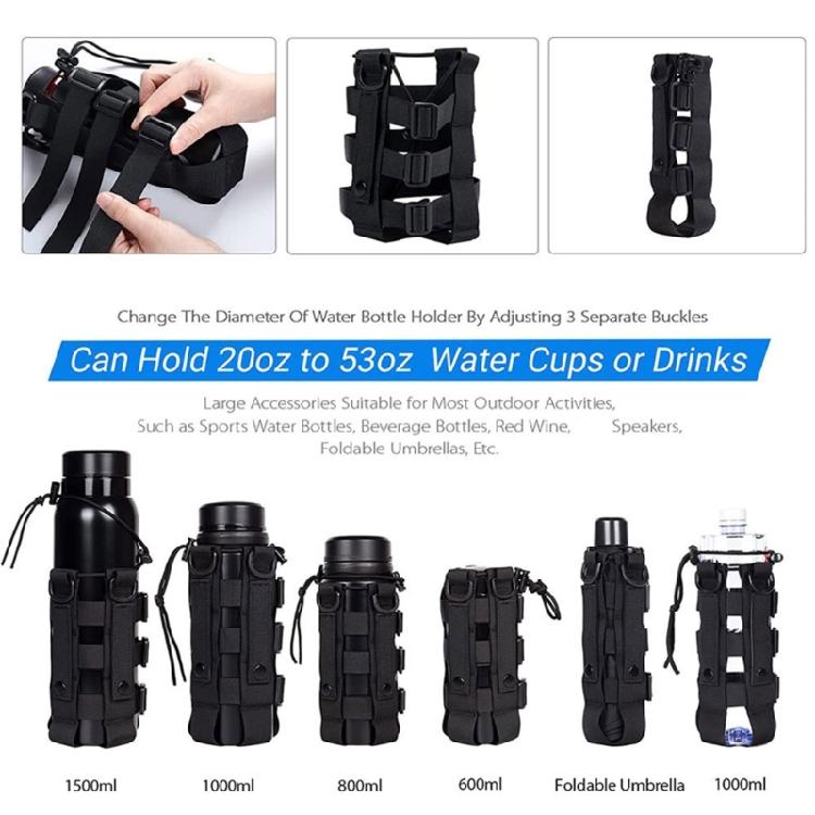 Water Bottle Carriers for Camping Hiking Travelling Belt Water Bottle Holder Bag Tactic Belt Water Bottle Carry Pouches