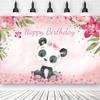 Panda Narozeninová Party Bambusový Kreslený Plakát vlastní Dětský Novorozený Portrét Fotografie Pozadí Fotografie Foto Booth Foto Studio