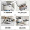 Suncha 316L Stainless Steel Ceramic Milk Pot with Steamer