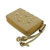 Used 10066 Nelly Coin Purse 7943 Card Case Compartment Zip Around Star Studs Gold Unisex from Japan AUTHENTIC