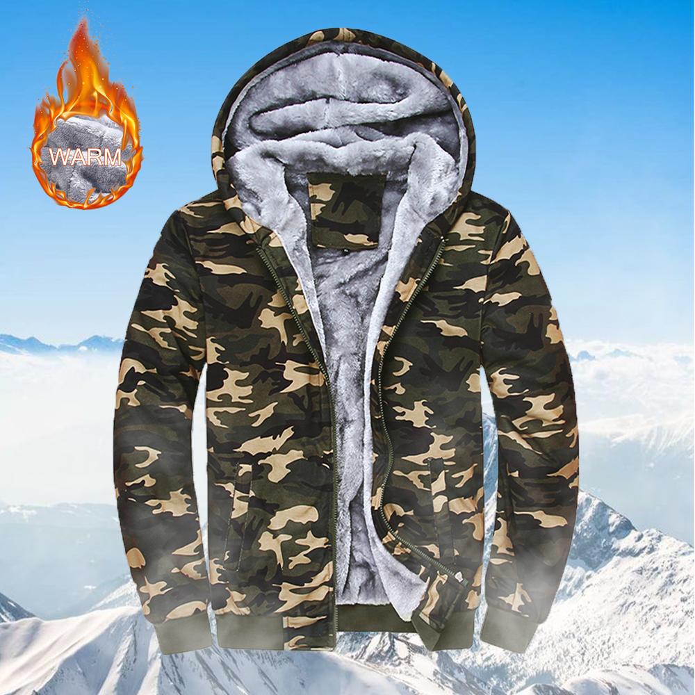 

Fleece Hoodie Casual Zip Up Heavyweight Hooded Jacket Thermal Autumn Winter Sweater Zipper Casual Sweaters XXXXL зелений