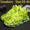 Big Size 39-46 Mens Outdoor Shoes Sports Running Shoes PU Leather Graffiti