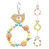 Wooden Parrot Swing Hanging Bird Perch Bird Chew Toy Birdcage Pet Accessory for Cockatiels Lovebirds Budgerigars