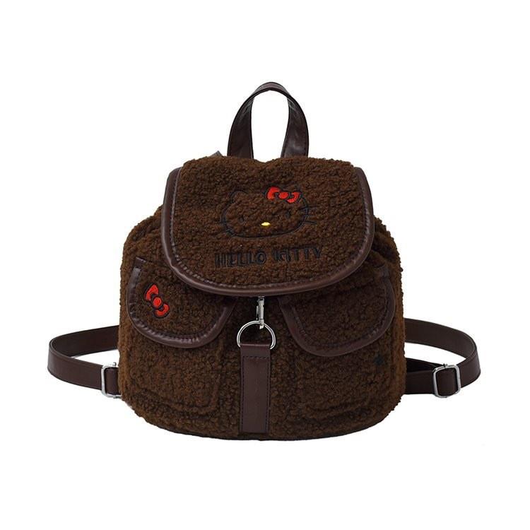 Plush Backpack For Women And Girls With Cartoon Design For Daily Use