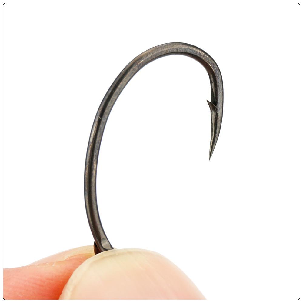 Hirisi 50/100pcs PTFE Coating Carp Fishing Hooks Steel Barbed Hooks In Box 8011 Fishing Accessories