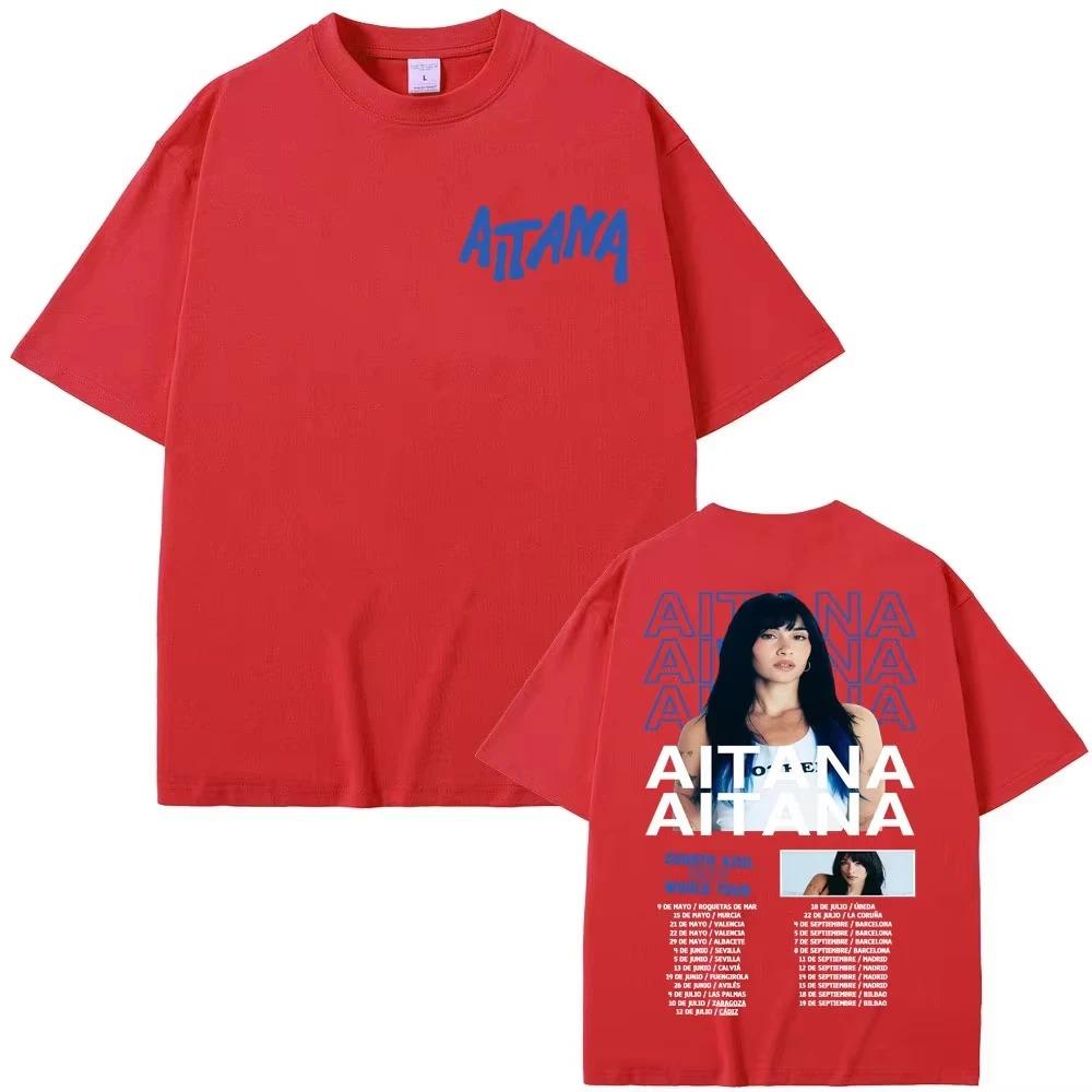 

Singer Aitana Cuarto Azul 2026 World Tour Graphic TShirt Unisex Fashion Aesthetic High Street Casual Cotton TShirt 4XL