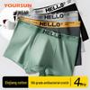 Ersan Men's Cotton Antibacterial Boxer Briefs 4-Pack