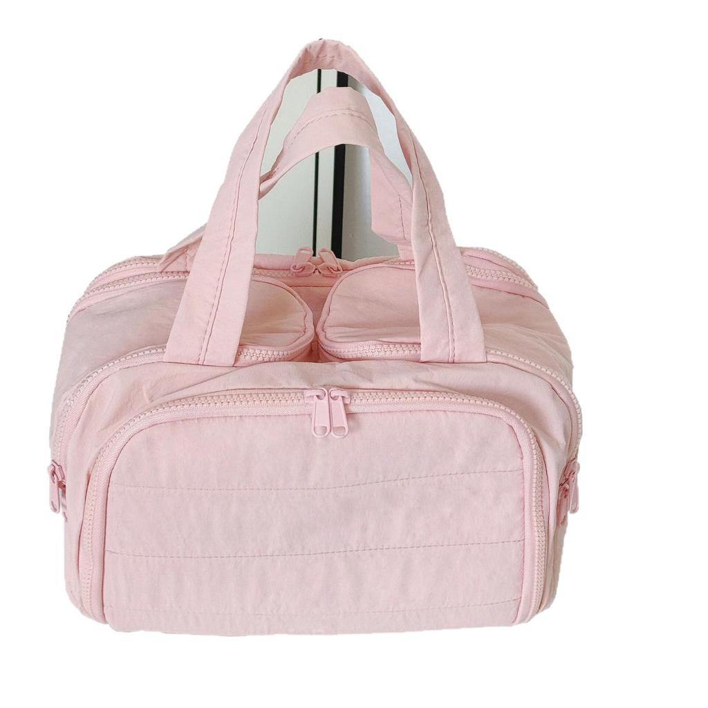 Korean Large Capacity Portable Makeup & Toiletry Bag with Partitioned Storage