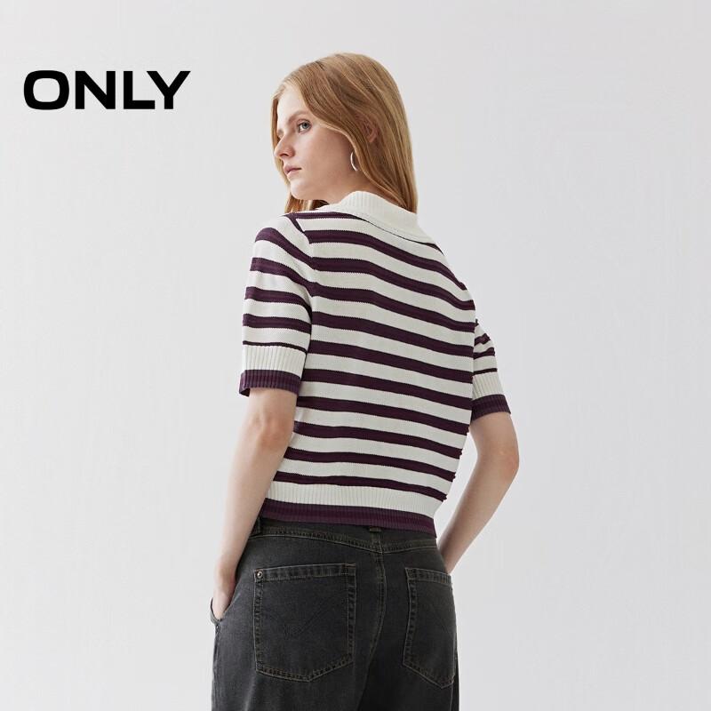 Only Top Tricotat Polo cu Dungi Color Block pentru Femei, Toamnă 2025