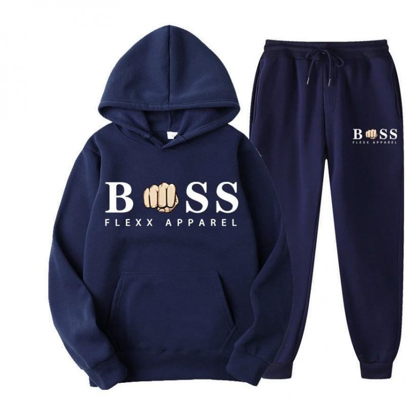 Mens Oversized Hooded Long Sleeve Sweatshirt Casual Printed Fleece-Lined Pullover Sportswear