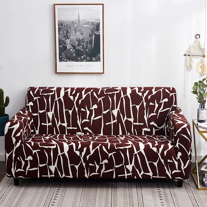 S-emiga Floral Printed Sofa Covers for Living Room Elastic Stretch Slipcover Sectional Corner Sofa Covers 1/2/3/4-seater