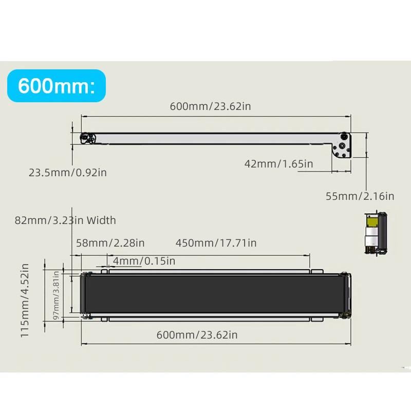 600mm Mini Conveyor Belt Automatic Vending Machine Stainless Steel Bottle Conveyor Belt Track Cargo Lane Belt Conveyor Machine