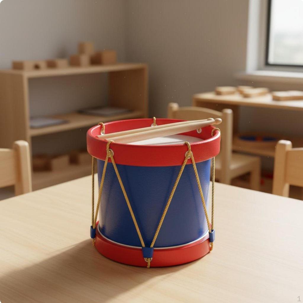 Children's Snare Drum Easy to Play Early Education Music Toy Improves HandEye Coordination Kids