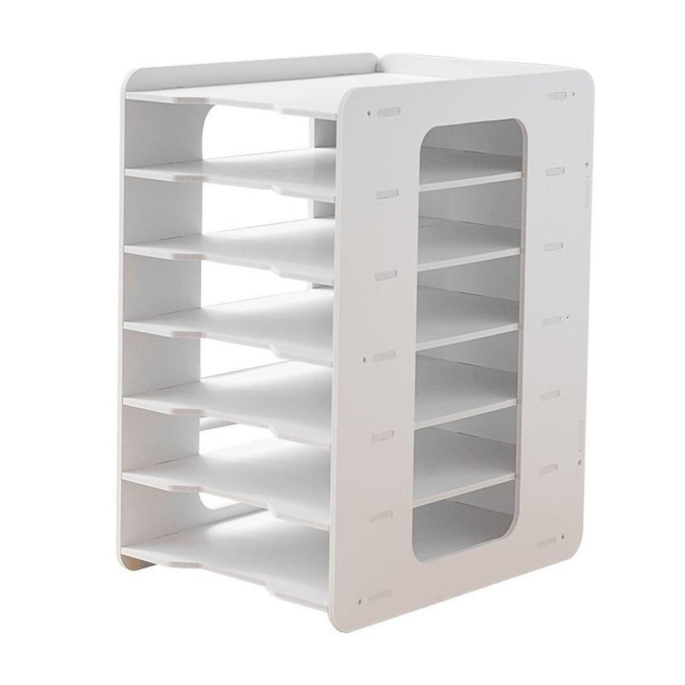 Large Capacity Multi-layer File Storage Rack Space Saving File Holder Desk Organizer  for Home