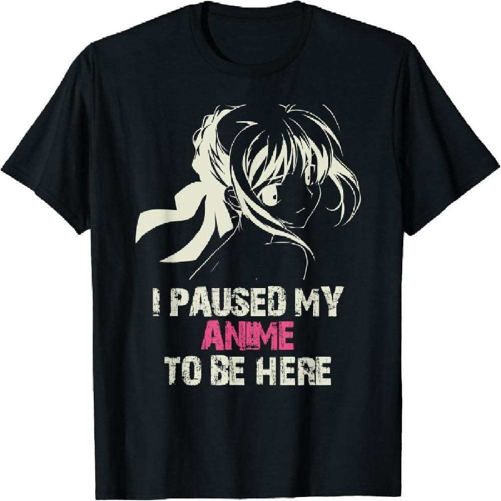 Aesthetic Anime Shirts Men Women, I Paused My Anime Funny T-Shirt XXXXXL чёрный