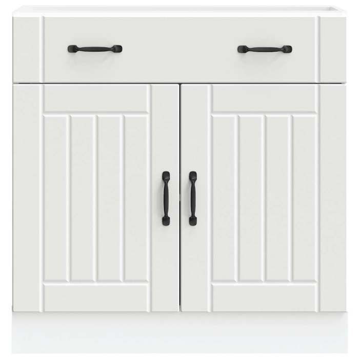 VidaXL Kitchen Cabinet Lucca White Engineered Wood, Sink Cabinet, Kitchen Cabinet with Drawer, Kitchen Cabinet At 853737