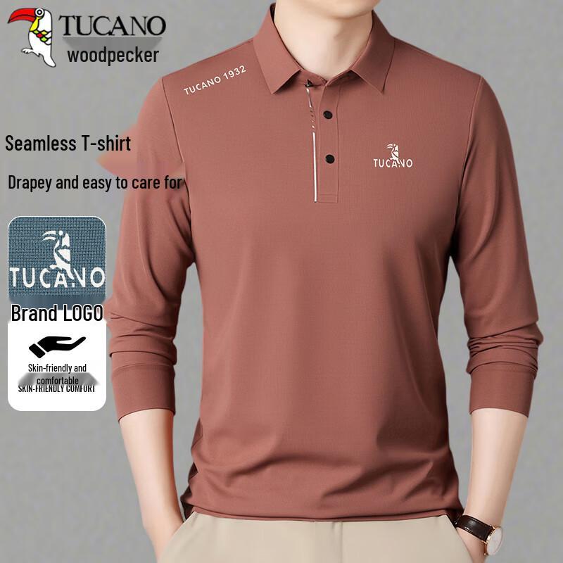 TUCANO Men's Ice-Feel Long Sleeve Polo T-Shirt