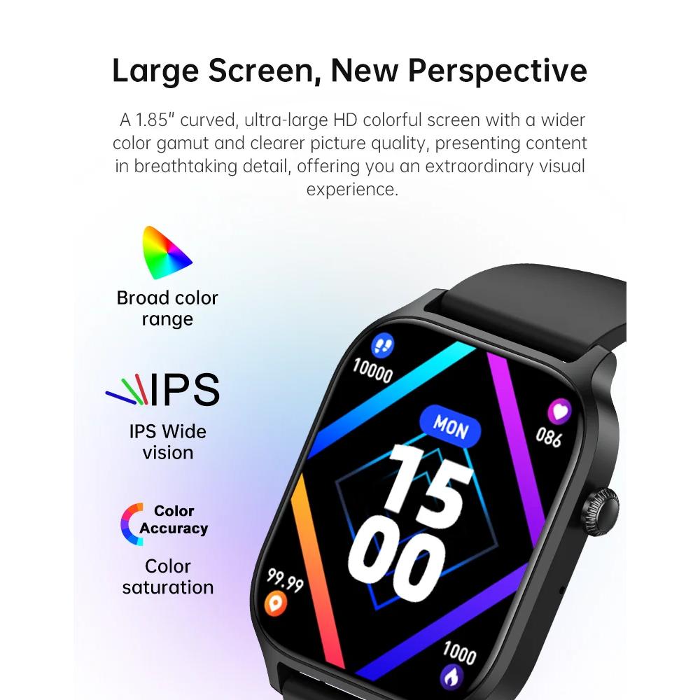 Y7 Smartwatch dla Mężczyzn Kobiet 1,85 cala Połączenie Bluetooth Smartwatch Zdrowie Zegarki do Nurkowania Relojes Smart Zegarek na Rękę