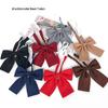 JK Collar Bow Tie for Women - Korean & Japanese Academic Style, Solid Color with Fine Stripes, Black & Wine Red