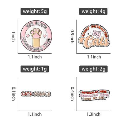 Toe Beans Appreciation Enamel Pins Distracted By Cats Paw Brooches Badges Cute Cartoon Animal Jewelry Gift for Pet Friends