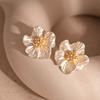 Camellia Shape Flower Earrings Creative Women's Elegant Earrings  Jewelry Accessories