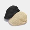 Vacation Straw Newsboy Cap Flat Painter Beret Japanese Style Straw Beret  Spring Summer