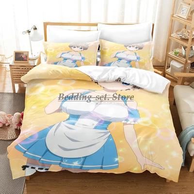 Uzaki-chan Wants To Hang Out! Bedding Set Single Twin Full Queen King Size Bed Set Aldult Kid Bedroom Duvetcover Sets Anime