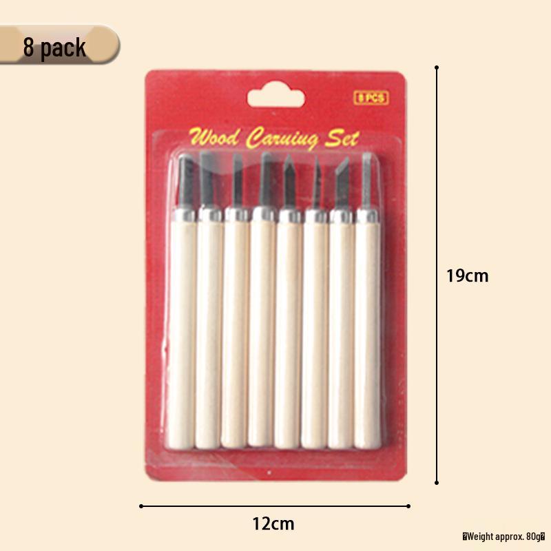 Kruso Multi-Spec Wood Carving Knife Set: 3/4/5/6/8/10/12 Pieces for Woodworking & Sculpture.