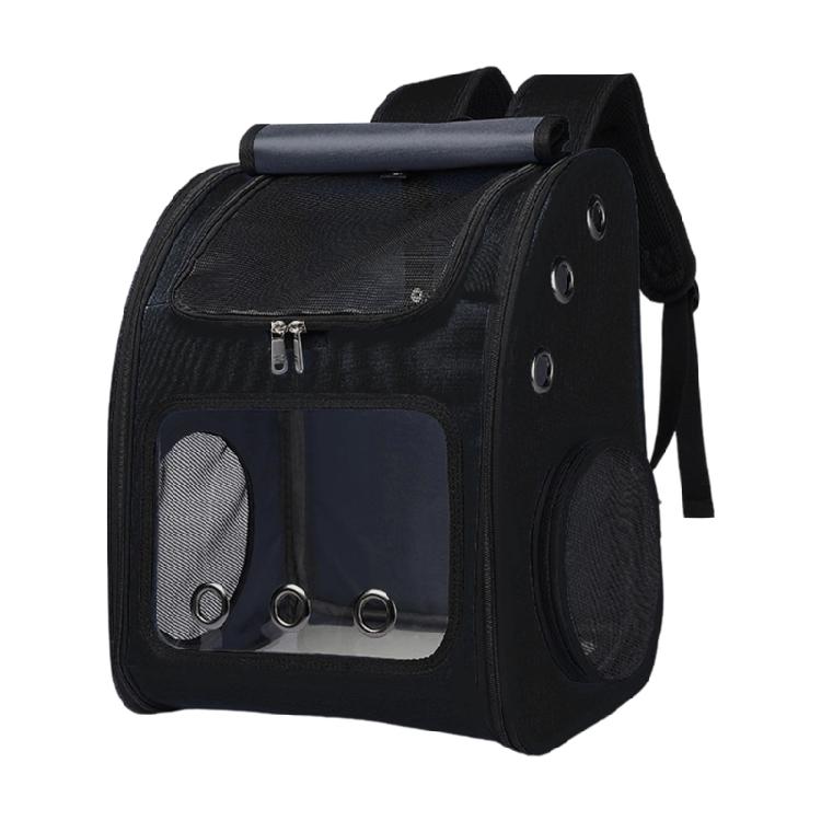 

Ventilated Fabric Pet shipper With Top Opening And Chest belt For Safe Transportation Of Small Dogs чорний