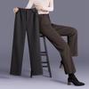 Women's Professional Straight-Leg Wool Blend Trousers