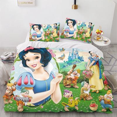 Snow White Anime Bedding Set Duvet Cover 100% Polyester Suitable For Children And Adults 3-Piece Set 1 Quilt Cover