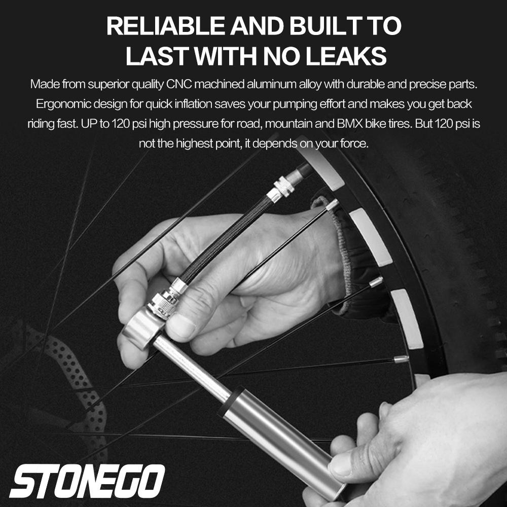 Draagbare Pocket Bike-pomp 120 PSI hoge druk, mini-fietspomp past op Presta/Schrader-ventiel Ultralichte fietsbandpomp Fietsenreparatieset