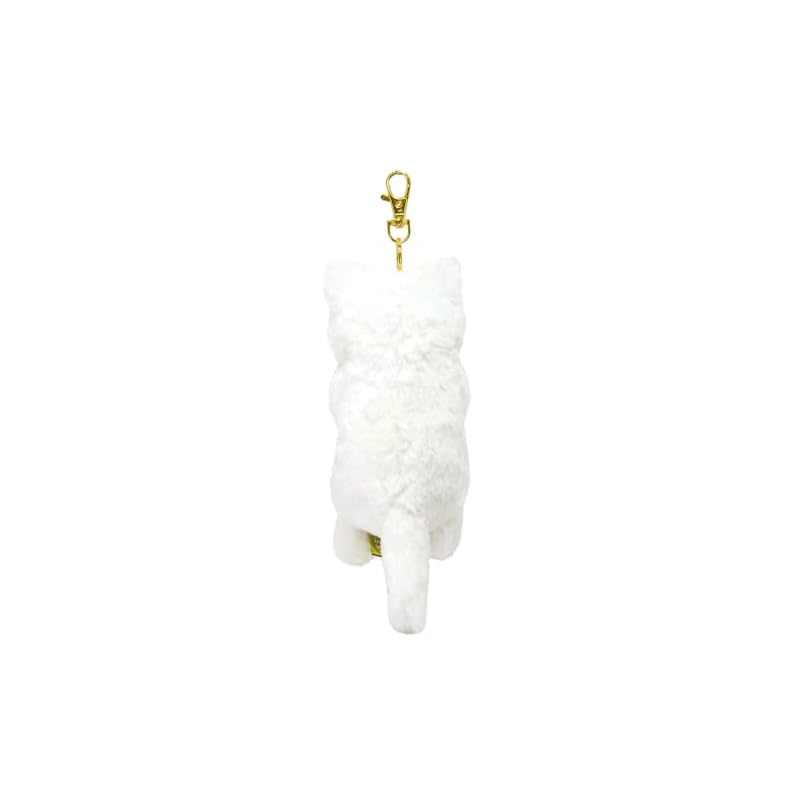 Sunlemon Knee Cat Sleeping Keychain Persian White 8 x 10 x 24 cm Bag Charm Keychain Cute Animal Cat P-1963