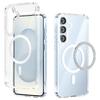 For Samsung Galaxy S25+ Case Compatible with MagSafe Anti Scratch Clear TPU PC Phone Back Cover