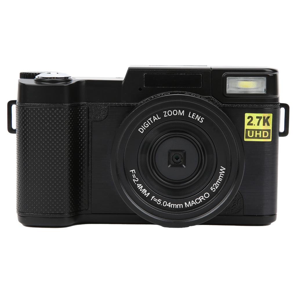 Digital Camera 3in LCD Screen 180 Degree Rotation 2.7K 30MP High Definition USB Charging