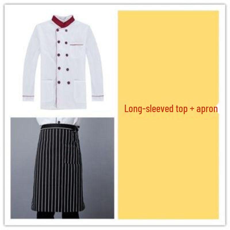 Unisex Chef Workwear Set: Long & Short Sleeve, Breathable, Ideal for Spring to Summer, Suitable for Hotel, Restaurant, and School Canteen