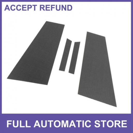 

4 pcs Car Pillar Window Trim Cover for Mercedes Benz CLS-Class Carbon Fiber